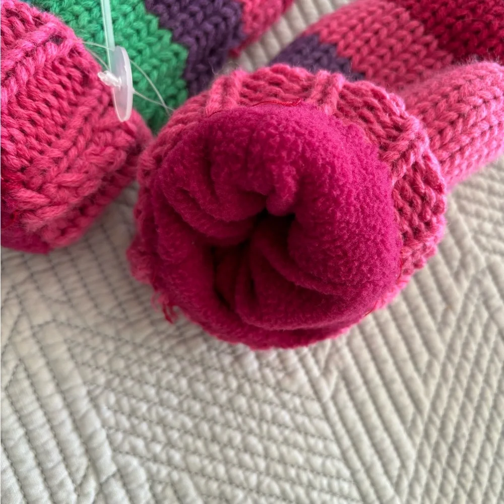 GAPKids Colorful Cable Knit Fleece Lined Mittens